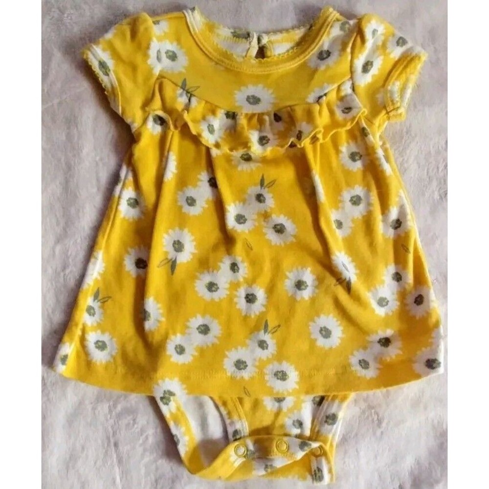 dress 0 to 3 months New Girls Carters short outfit baby yellow flower infant
